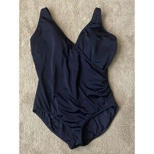 Lands End Wrap Style Black Swimsuit Size 22W